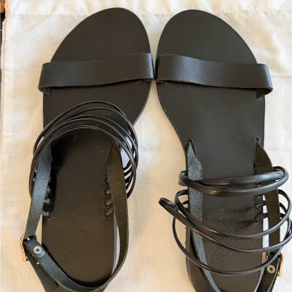 Ancient Greek Sandals Black Size 40